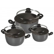 Набор кастрюль Stoneline из 6 предметов 16/20/24 см 